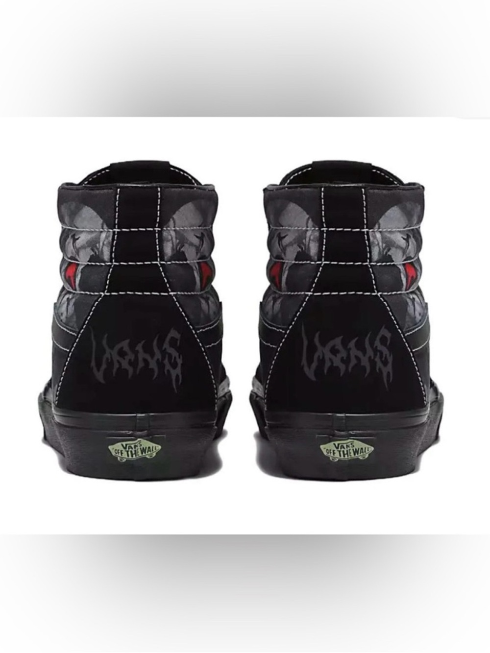 Vans SK8-Hi Midnight Shift Black Skull' Women 12.0 US Mens 10.5 US - Picture 5 of 13